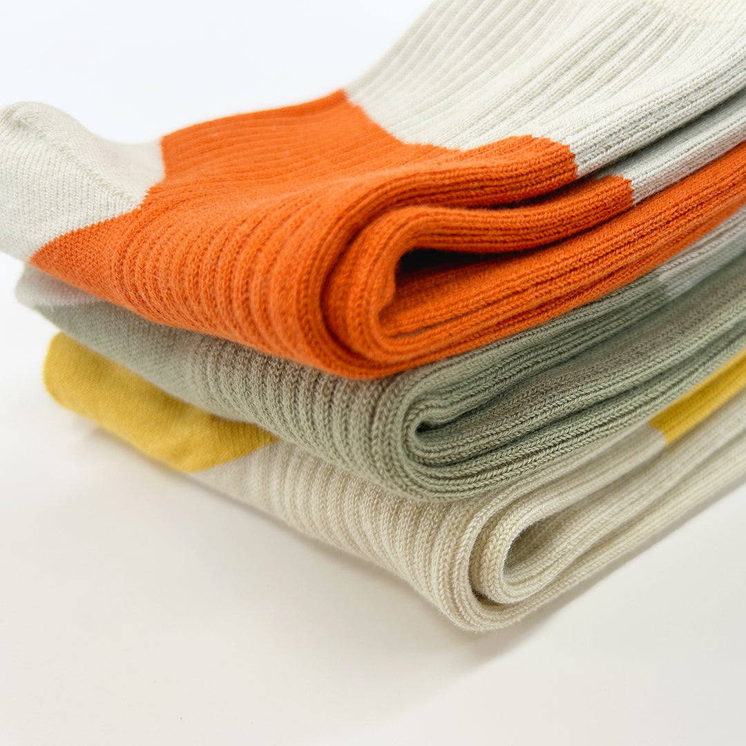 メディロン カラーリブ編みソックス(3足セット)