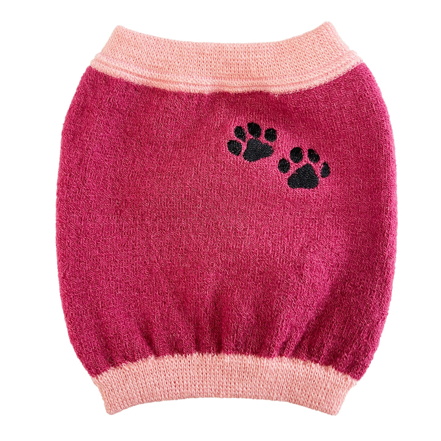 ニットで暖かいワンちゃん用腹巻&飼い主さん用ウォーマー