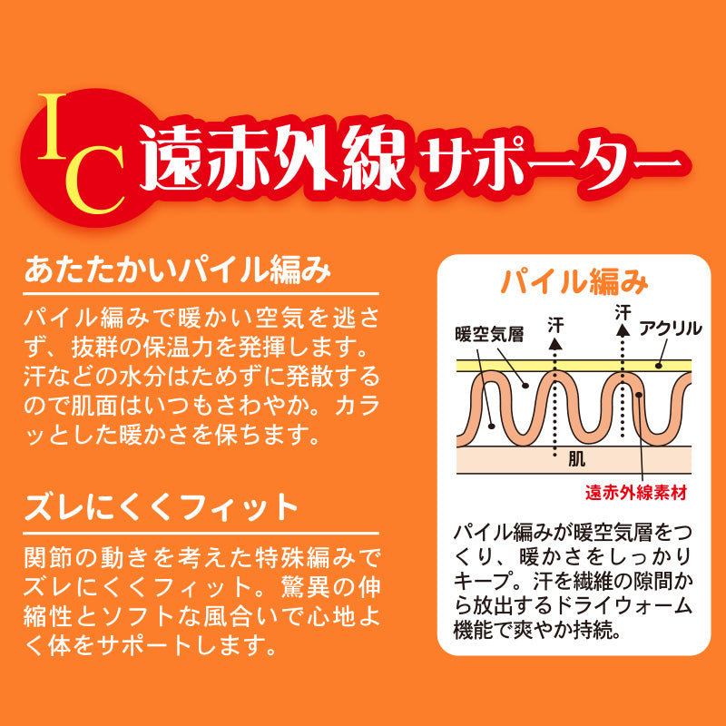 IC遠赤外線サポーター ひざ用1枚入(8149)