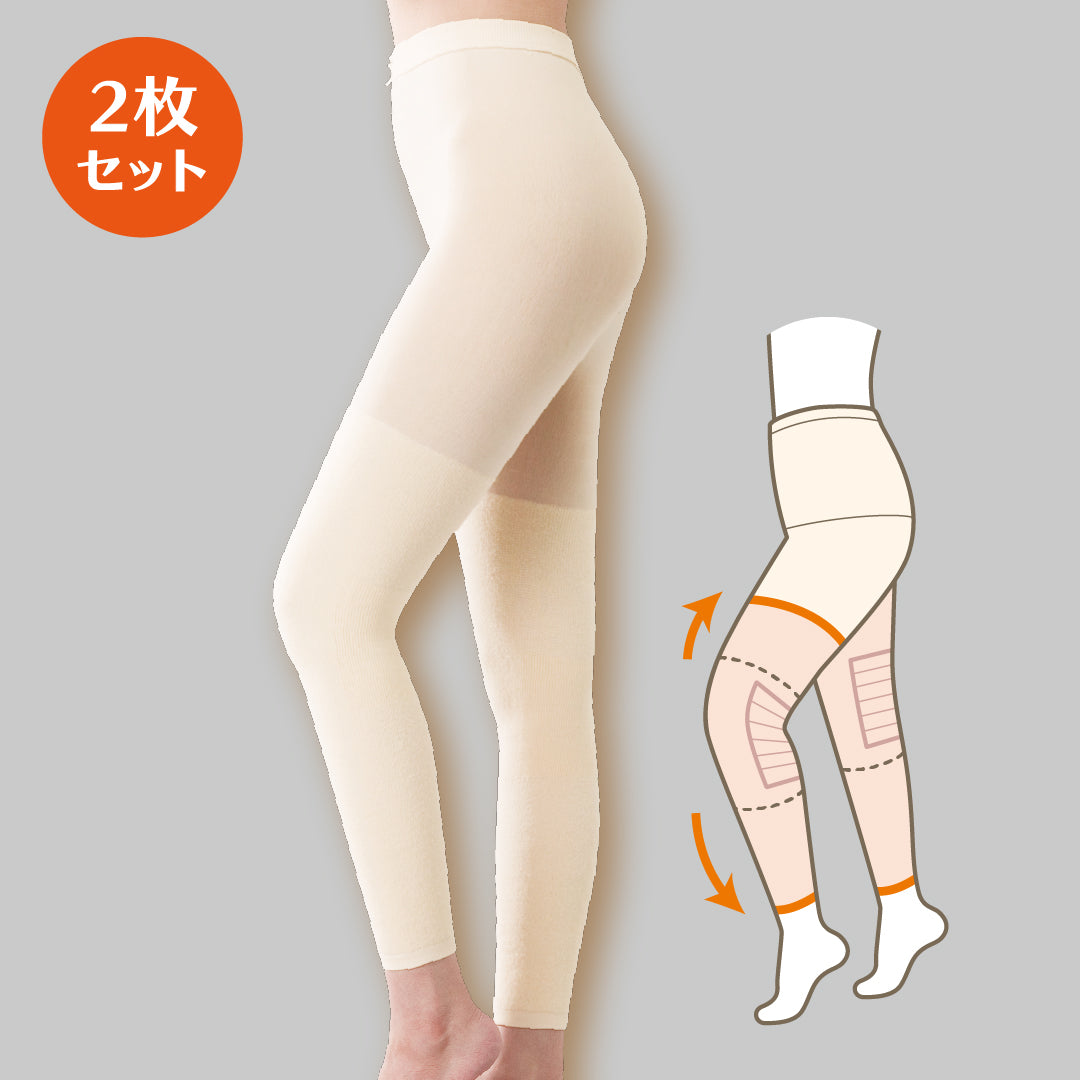 【在庫限り】婦人遠赤ニーウォーマーWロング(3283)