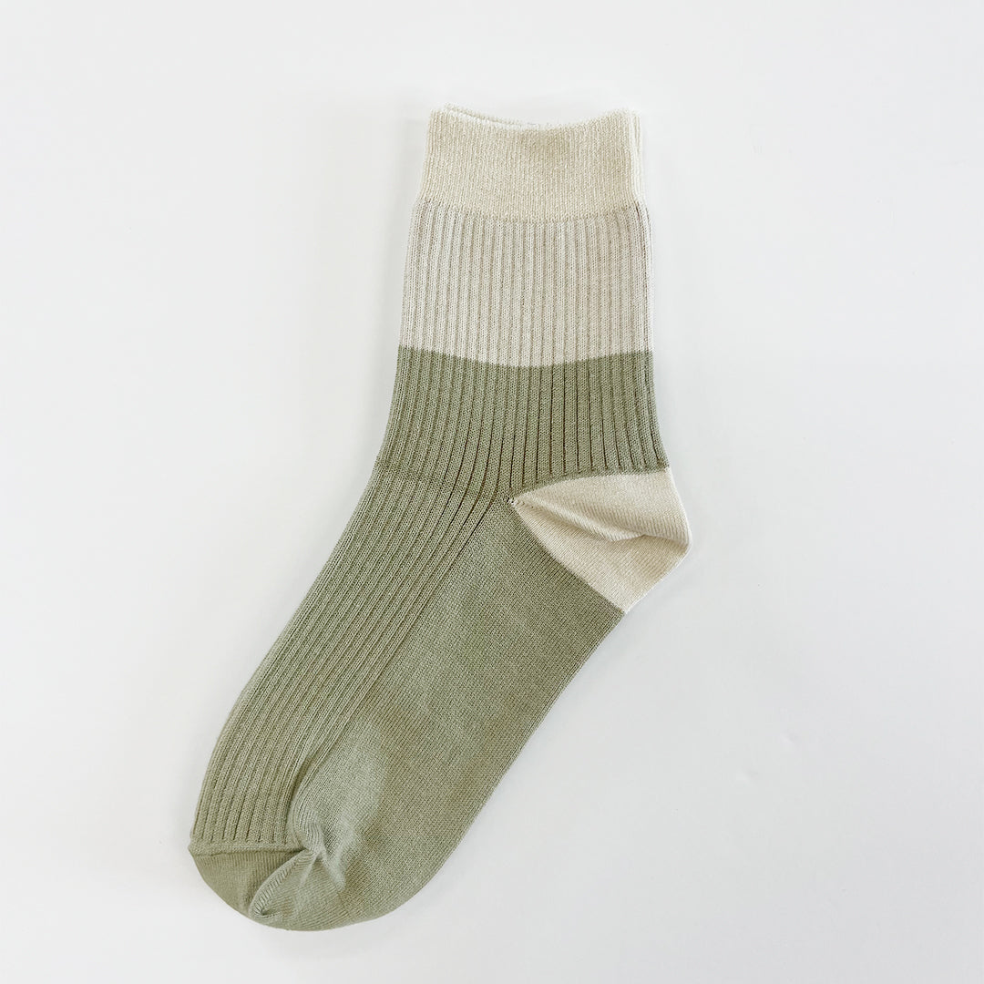 メディロン　カラーリブ編みソックス(３足セット)