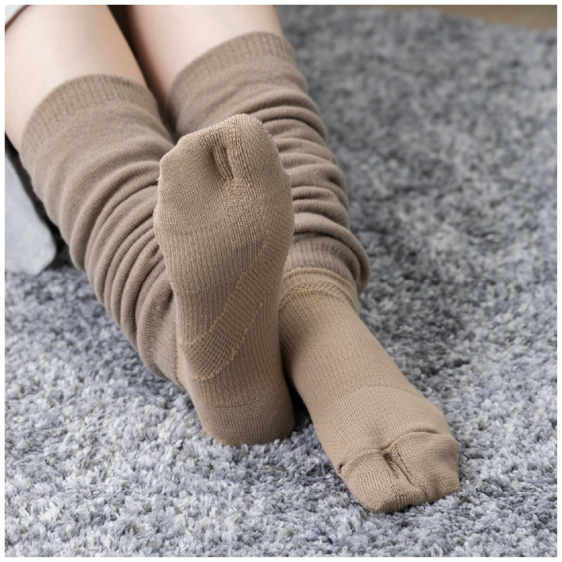 【モニター販売専用】冬用外反ソックス・ゆったりロング丈(8641)